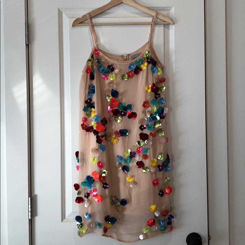 ASOS Flower Beaded Appliqué Dress